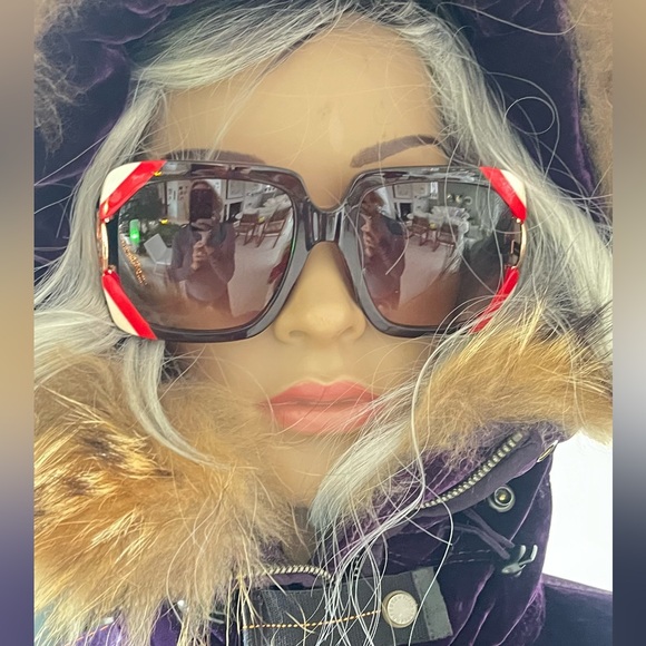 Emilio Pucci Red and Black Sunglasses